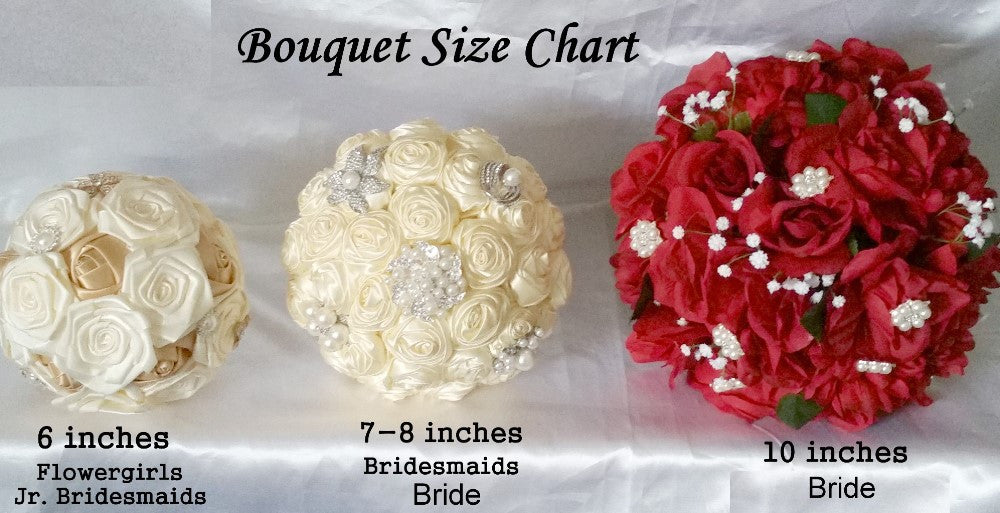 MONICA~ EMR Deluxe Satin Rose Brooch Bouquet or DIY KIT – Bouquets by Nicole