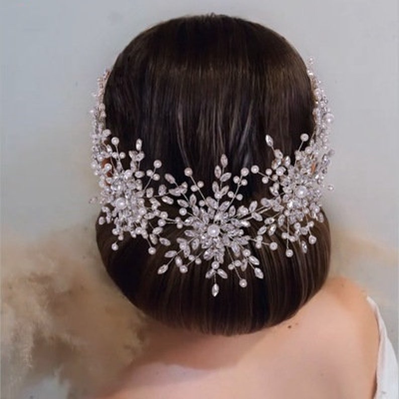 Wedding 2024 Hair Comb, Pearl and Rhinestone, Bridal Headpiece, Rhinestone Hairpiece, Hair Tiara, Hair Jewelry, Bridesmaid, Hair Accessory