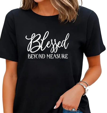 Christian Inspiration Graphic Cotton T-Shirts ~ Blessed