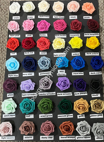 25pcs. Real Touch Foam Roses RT-201