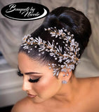 Bridal Hair Accessories l Rhinestone Wedding Forehead Headband  l Hair Comb l Hair Piece HP-22