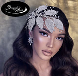 Bridal Hair Accessories l Rhinestone Wedding Forehead Headband  l Hair Comb l Hair Piece HP-21