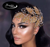 Bridal Hair Accessories l Rhinestone Wedding Forehead Headband  l Hair Comb l Hair Piece HP-21