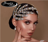 Bridal Hair Brooch Rhinestone Silver or Gold HP-012