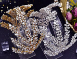 Bridal Hair Brooch Rhinestone Silver or Gold HP-012