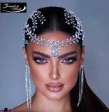 Bridal Hair Accessories l Rhinestone Wedding Forehead Headband  l Hair Comb l Hair Chain HP-01