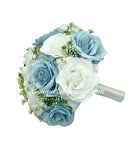 02SK - Silk Roses Brooch Bouquet Various colors