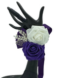 Purple Lavender Round Bouquet l Waterfall bouquet l  Roses Brooch Bouquet BOU-037