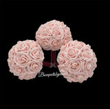 Burgundy Blush Cascade Bouquet l Waterfall bouquet l  Real Touch Roses Brooch Bouquet BOU-28