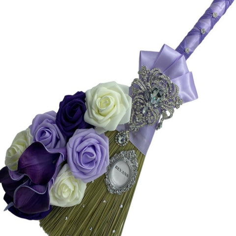 Lavender Customized Wedding Jumping broom l Traditional Wedding Broom l Heirloom African American Heritage