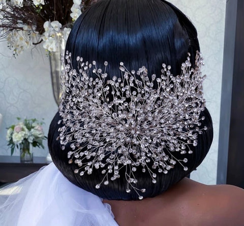 Luxury Bridal Hair Accessories l Rhinestone Wedding Forehead Headband  l Hair Comb l Hairpiece HP-27