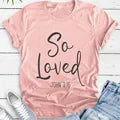 Christian Inspiration Graphic Cotton T-Shirts ~ Saved by Grace