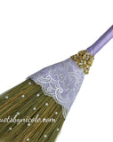 Customized Wedding Jumping broom l Gold l Lavender l Traditional Wedding Broom l Heirloom African American Heritage