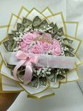 Light Pink Money bouquets for birthday | graduation | Quinceañera | Valentines day | Anniversary ~ MON-02