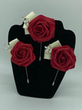 Dark Red ~ Customized Wrist Corsage l Real Touch Roses l Prom l Formal l Mothers l Grandmothers COR-014