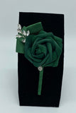 Emerald Green Round Bouquet l  Real Touch Roses Bouquet~ BOU-010