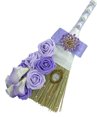 Customized Wedding Jumping broom l Lavender l Lilac Traditional Wedding Broom l Heirloom African American Heritage