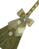 Customized Wedding Jumping broom l Champagne l Gold l Traditional Wedding Broom l Heirloom African American Heritage
