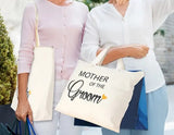 Mother of the Bride Large Tote l Mother of the Groom Personalized Gifts l Bridesmaid Canvas Tote Bag l BAG-009