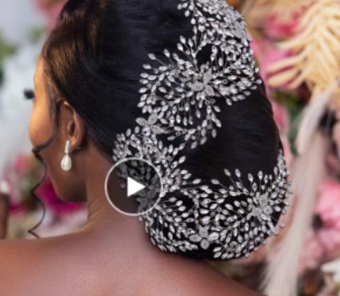 Luxury Bridal Hair Accessories l Rhinestone Wedding Forehead Headband  l Hair Comb l Hairpiece HP-28