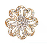 Rhinestone Flower Brooch BR-699