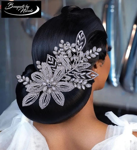 Bridal Hair Accessories l Rhinestone Wedding Forehead Headband  l Hair Comb l Hair Piece HP-25