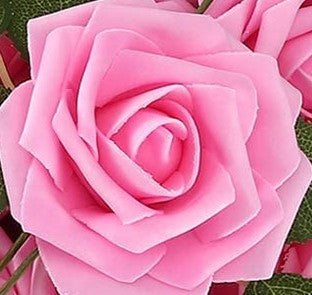 Ajojewel Elegant Pink Flower Brooch Bouquet Transparent Zircon