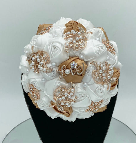 DIY Kit Satin Roses Brooch Bouquet KIT- BESS – Bouquets by Nicole
