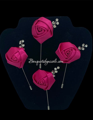 Light pink lapel pin flower rose - Buy online