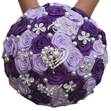 Satin Rose Brooch Bouquet EMR-LILI